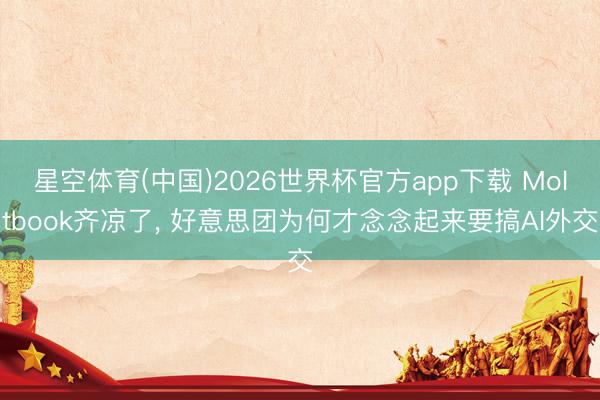 星空体育(中国)2026世界杯官方app下载 Moltbook齐凉了， 好意思团为何才念念起来要搞AI外交