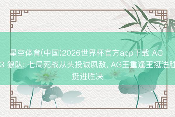 星空体育(中国)2026世界杯官方app下载 AG 4-3 狼队: 七局死战从头投诚夙敌， AG王重逢王挺进胜决