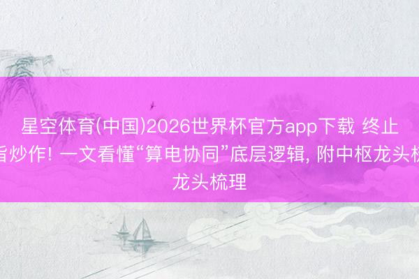 星空体育(中国)2026世界杯官方app下载 终止宗旨炒作! 一文看懂“算电协同”底层逻辑， 附中枢龙头梳理