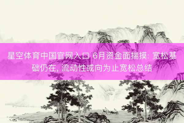 星空体育中国官网入口 6月资金面揣摸: 宽松基础仍在， 流动性或向为止宽松总结